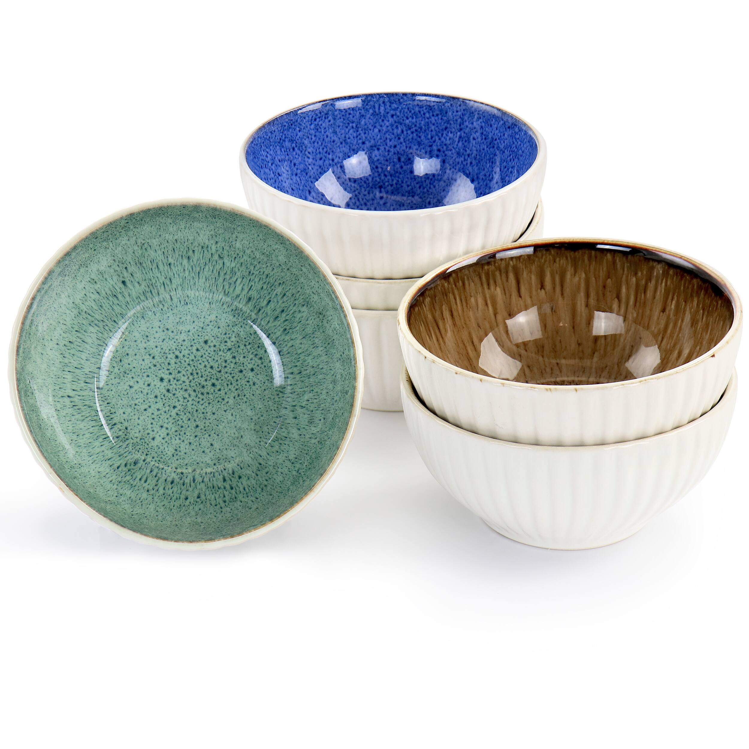 Alt View 1. Gibson - Laurie Gates Sierra 6 Piece 6.3 Inch Stoneware Bowl Set in Assorted Colors - Assorted.