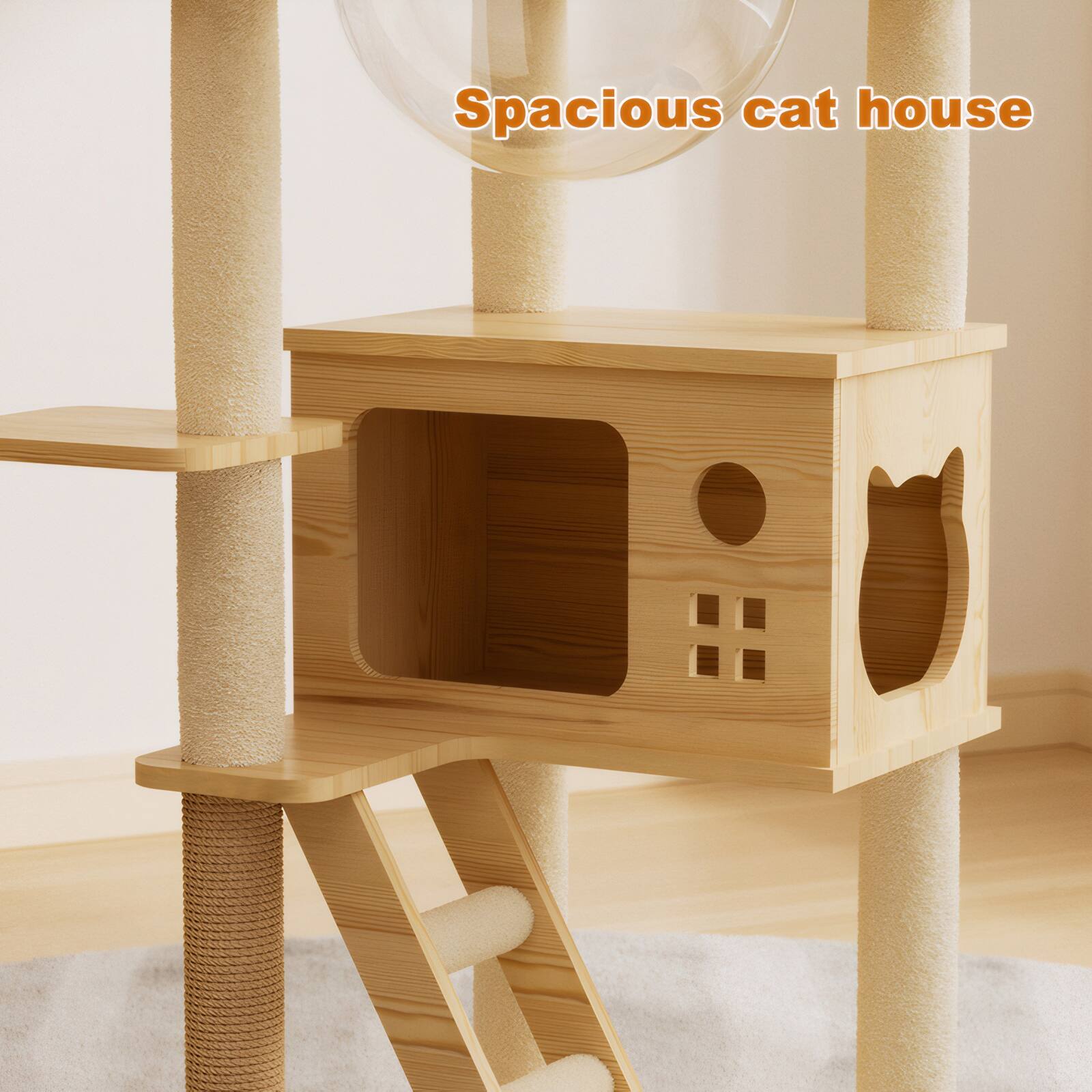 Spacious cat house