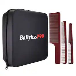 Babyliss - Universal Travel Case BBPROCASE Fits Clipper Shaver Trimmer Accessories and Comb Set (Clipper, Cutting, Taper Combs) - Red