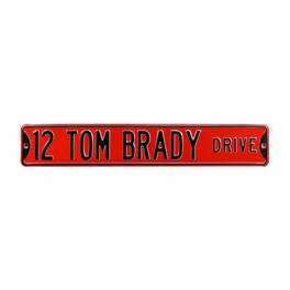 Authentic Street Signs - Tom Brady Tampa Bay Buccaneers 36'' x 6'' Player Steel Street Sign - Multicolor