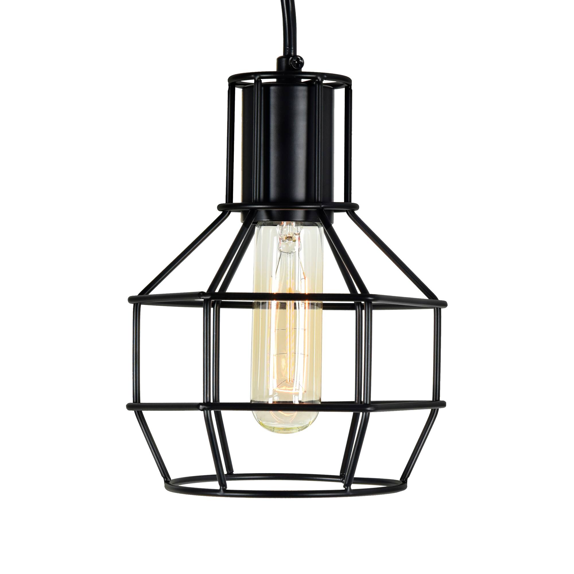 Alt View 1. CWI Lighting - Secure 1 Light Down Mini Pendant With Black Finish - Black.