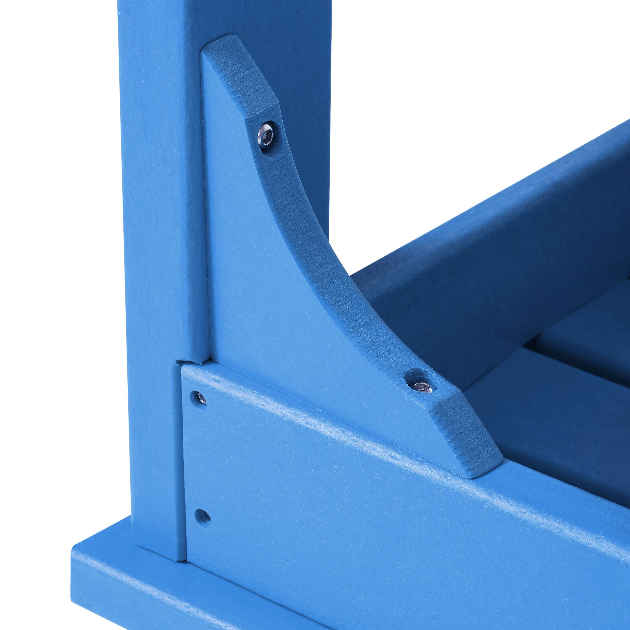 Alt View 6. WestinTrends - WestinTrends Malibu 48" length backless Poly Wood Outdoor / Garden bench - Pacific Blue.