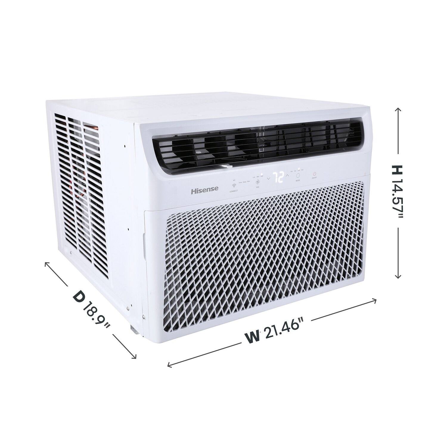 Hisense  
H 14.57"  
D 18.9"  
W 21.46"