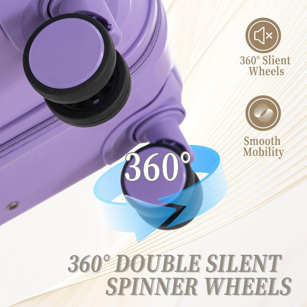 360° Silent Wheels  
360  
Smooth Mobility  
360° DOUBLE SILENT SPINNER WHEELS