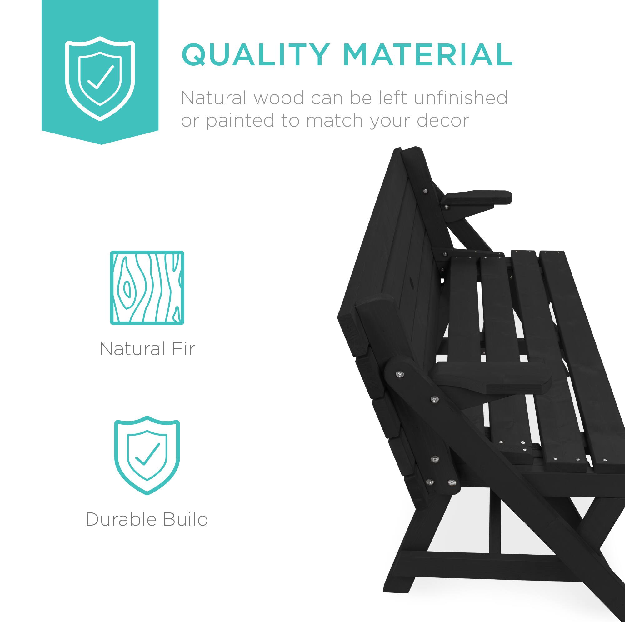 QUALITY MATERIAL  
Natural wood can be left unfinished or painted to match your decor  
Natural Fir  
Durable Build