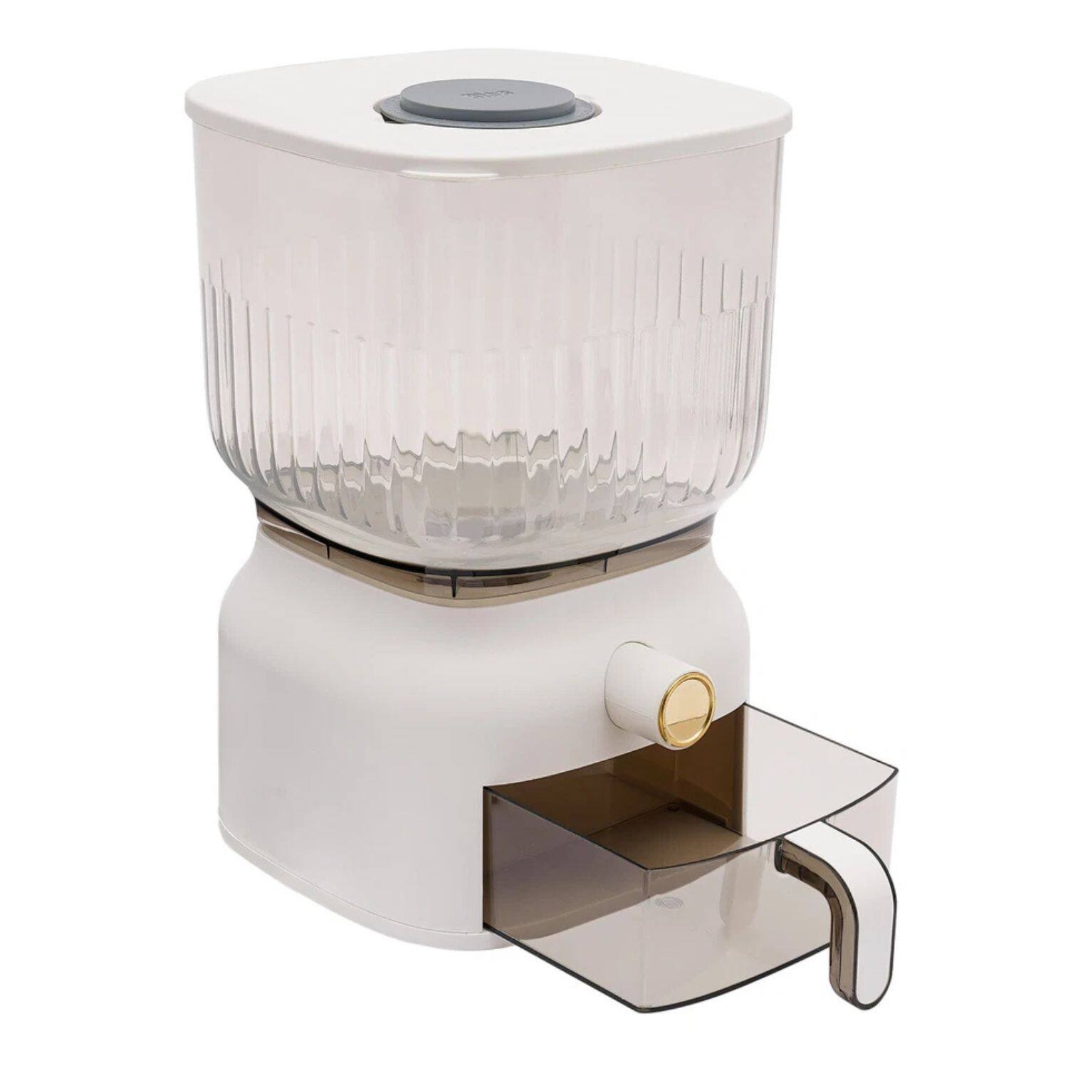 Left. Home Collection - 22 lbs Rice Dispenser Grain Storage Container Kitchen Organizer with Measuring Cup.