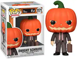 The Office Funko POP Vinyl Figure | Dwight w/ Pumpkinhead - Orange