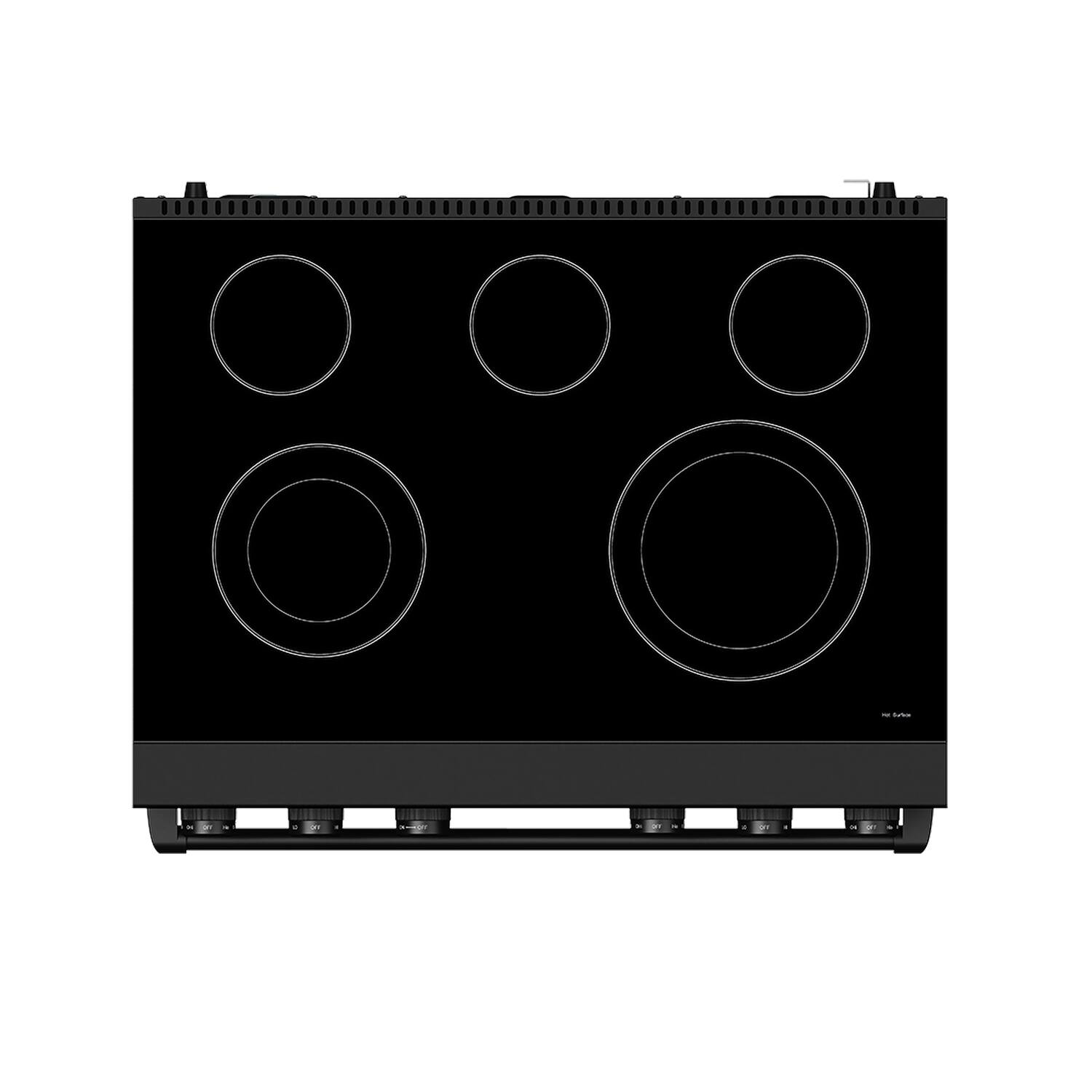 Alt View 1. Thor Kitchen - 6.0 Cu. Ft. Freestanding Electric Convection Range - Matte black.