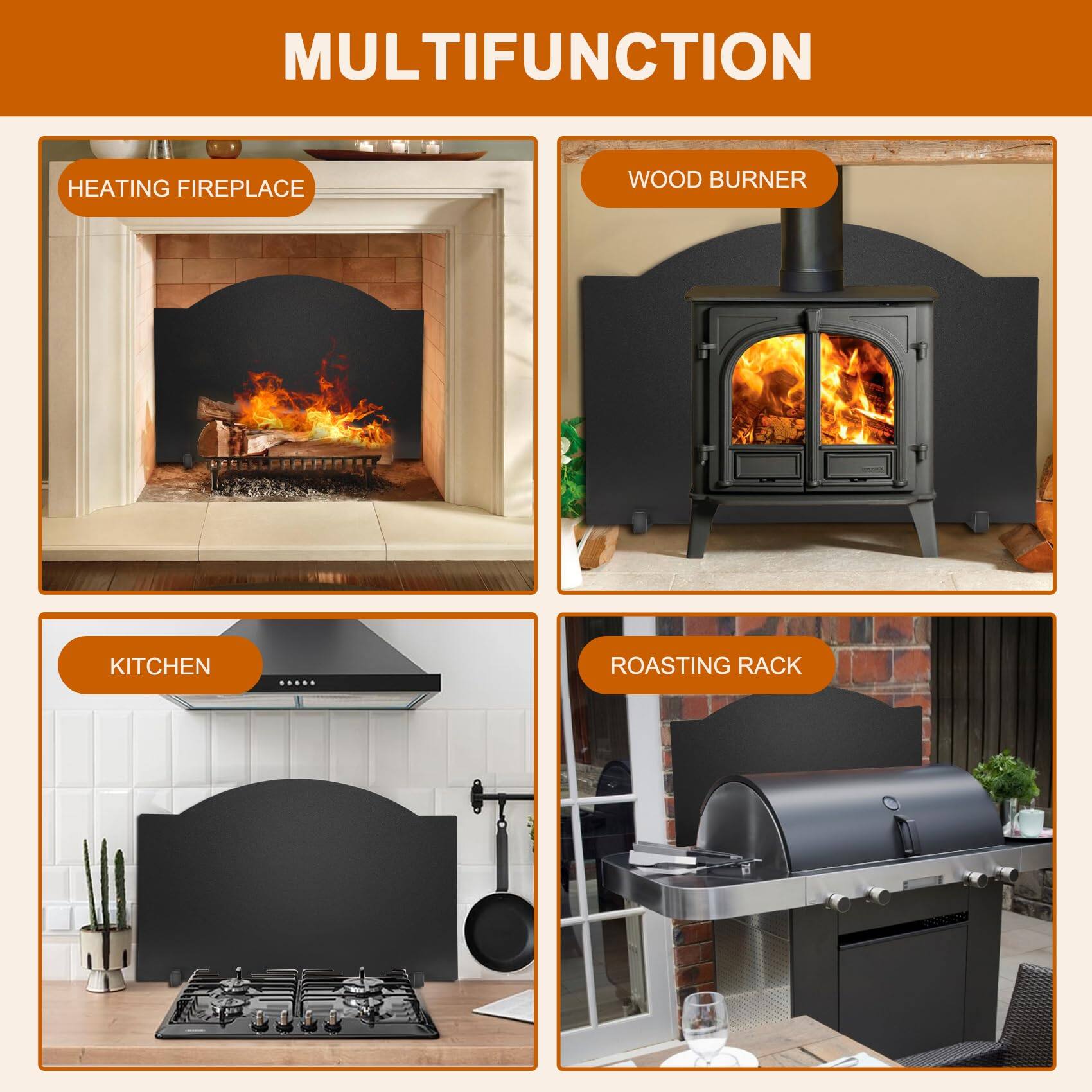 MULTIFUNCTION

HEATING FIREPLACE

WOOD BURNER

KITCHEN

ROASTING RACK