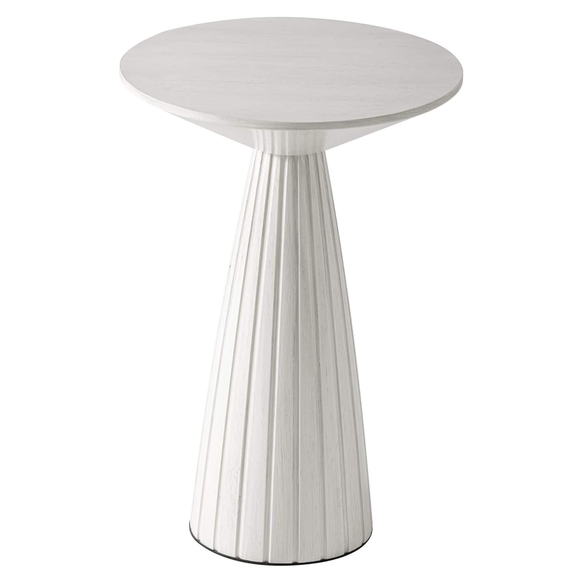 COZAYH - Pedestal Small Drink Round Martini Table for Living Rooms or Bedrooms - White