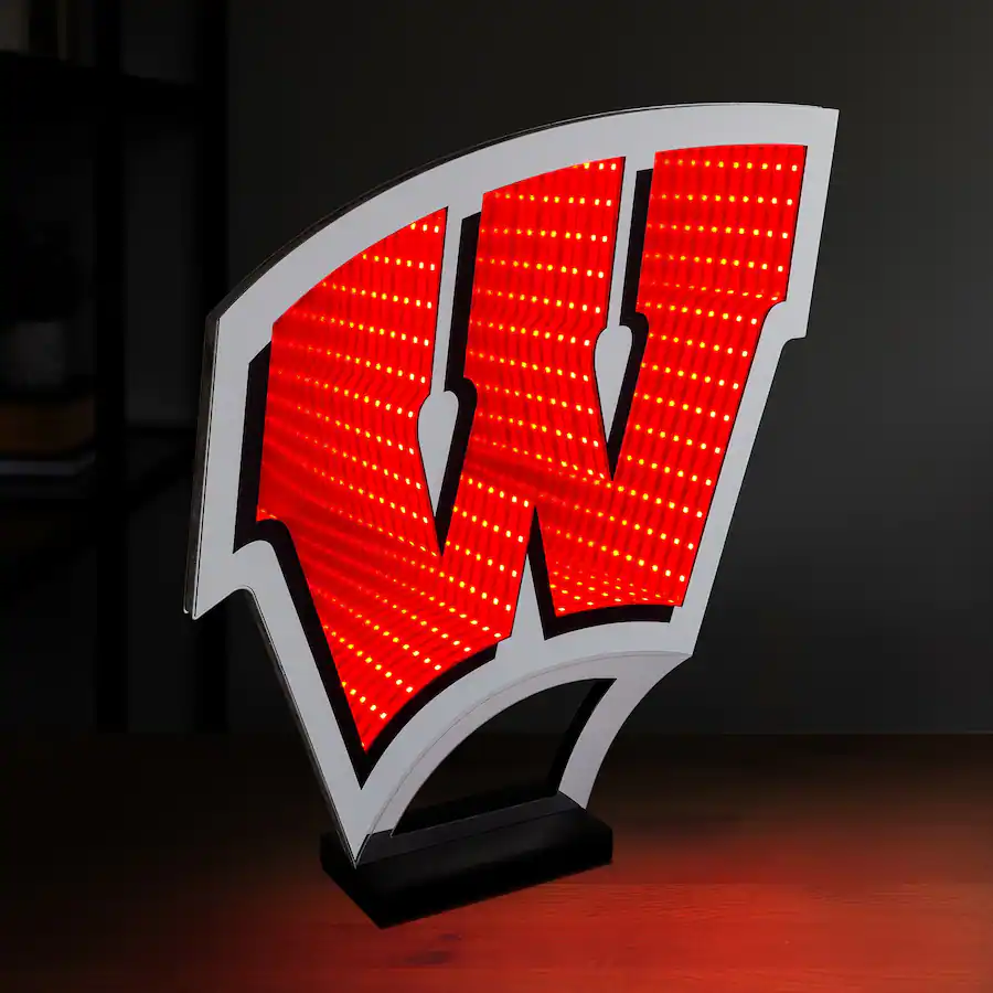 Sporticulture Wisconsin Badgers LED Infinity Logo Light Red 203081469 ...