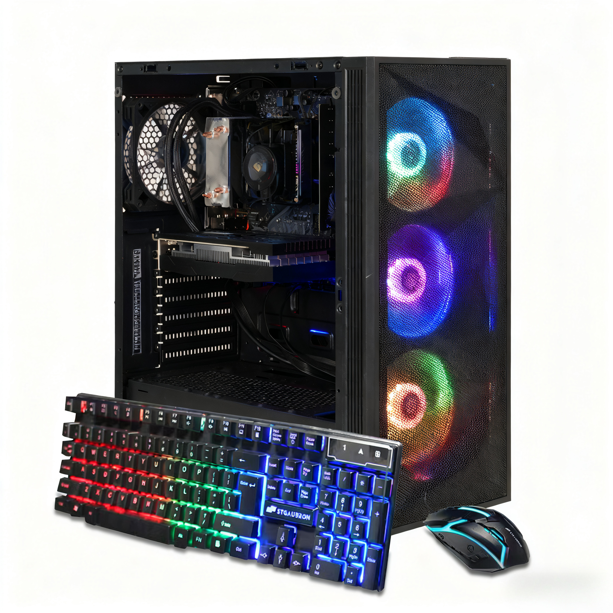 STGAubron Gaming PC Desktop Computer, AMD Ryzen7 5700X up to 4.6