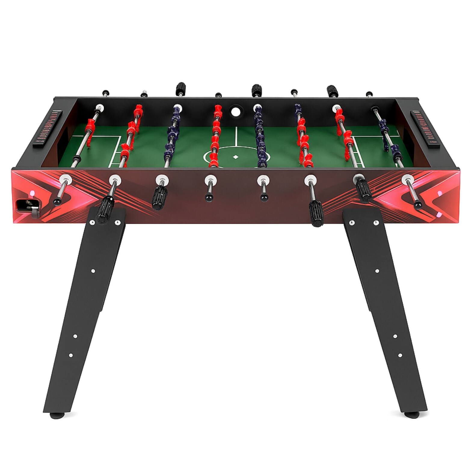 Front. ProMounts - 46″ Full‑Size Foosball Table – Durable, Compact - Black.