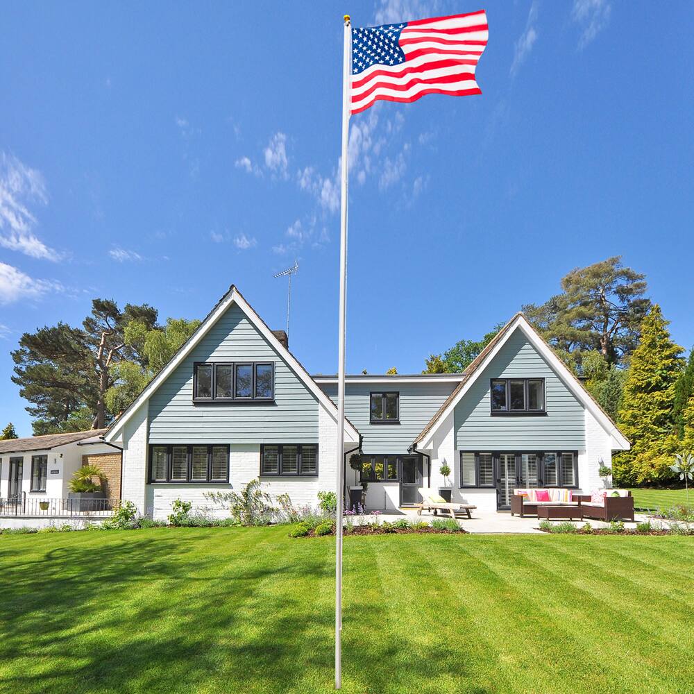 Alt View 5. Winado - 25 FT Sectional Aluminum Flagpole + 1 US American Flag Pole Kit.