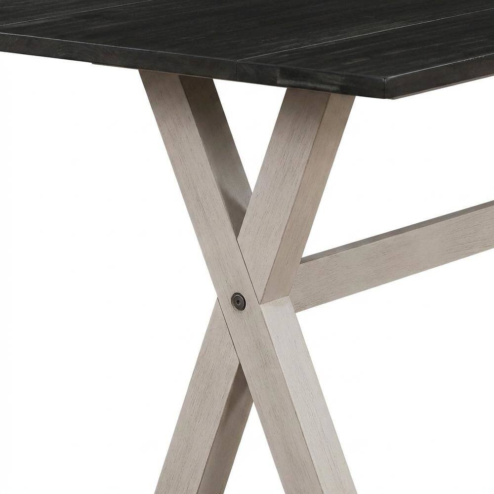 Alt View 3. FurniFact - Charcoal Flip Top Coffee Table with Rubber Wood and MDF Finish - Charcoal.