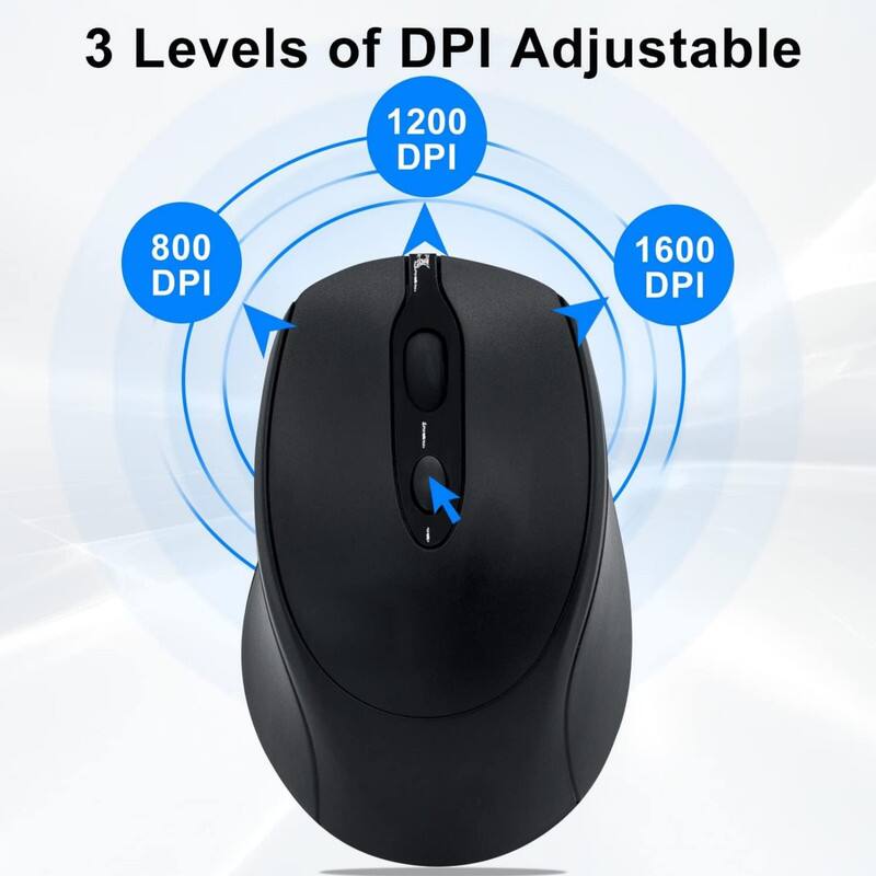 3 Levels of DPI Adjustable  
1200 DPI  
800 DPI  
1600 DPI