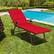 Alt View 1. Costway - Aluminum Rattan Lounger Recliner 5-Position Adjustable Chair - Red.