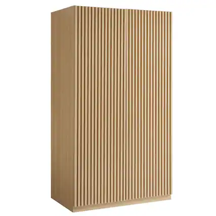 Front. Modway - Render 2-Door Wardrobe Closet - Brown.
