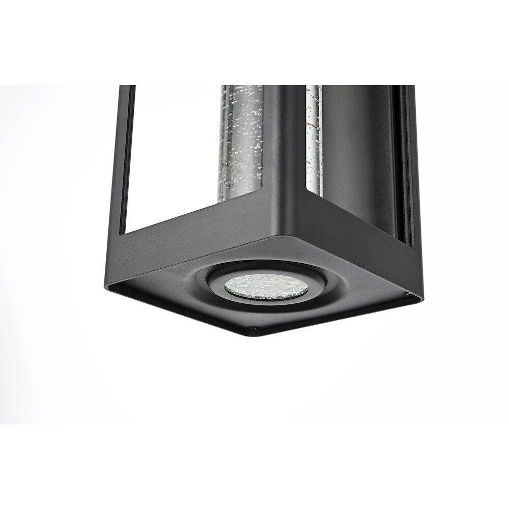 Alt View 2. Elegant Lighting - Amaris 15 inch LED Outdoor Wall sconce in Black - Black And Clear.