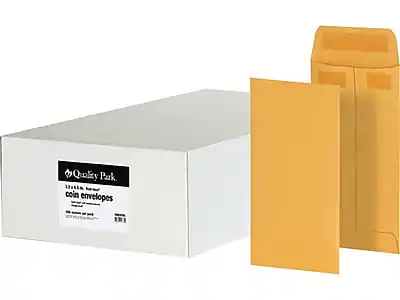 Quality Park
coin envelopes
100 x 100mm
100 envelopes per pack