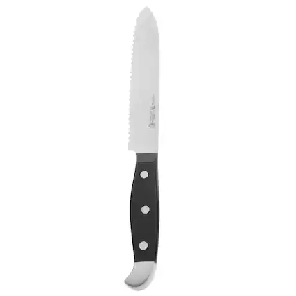 Front. Henckels - Henckels Statement 5-inch Serrated Utility Knife - Stainless Steel.
