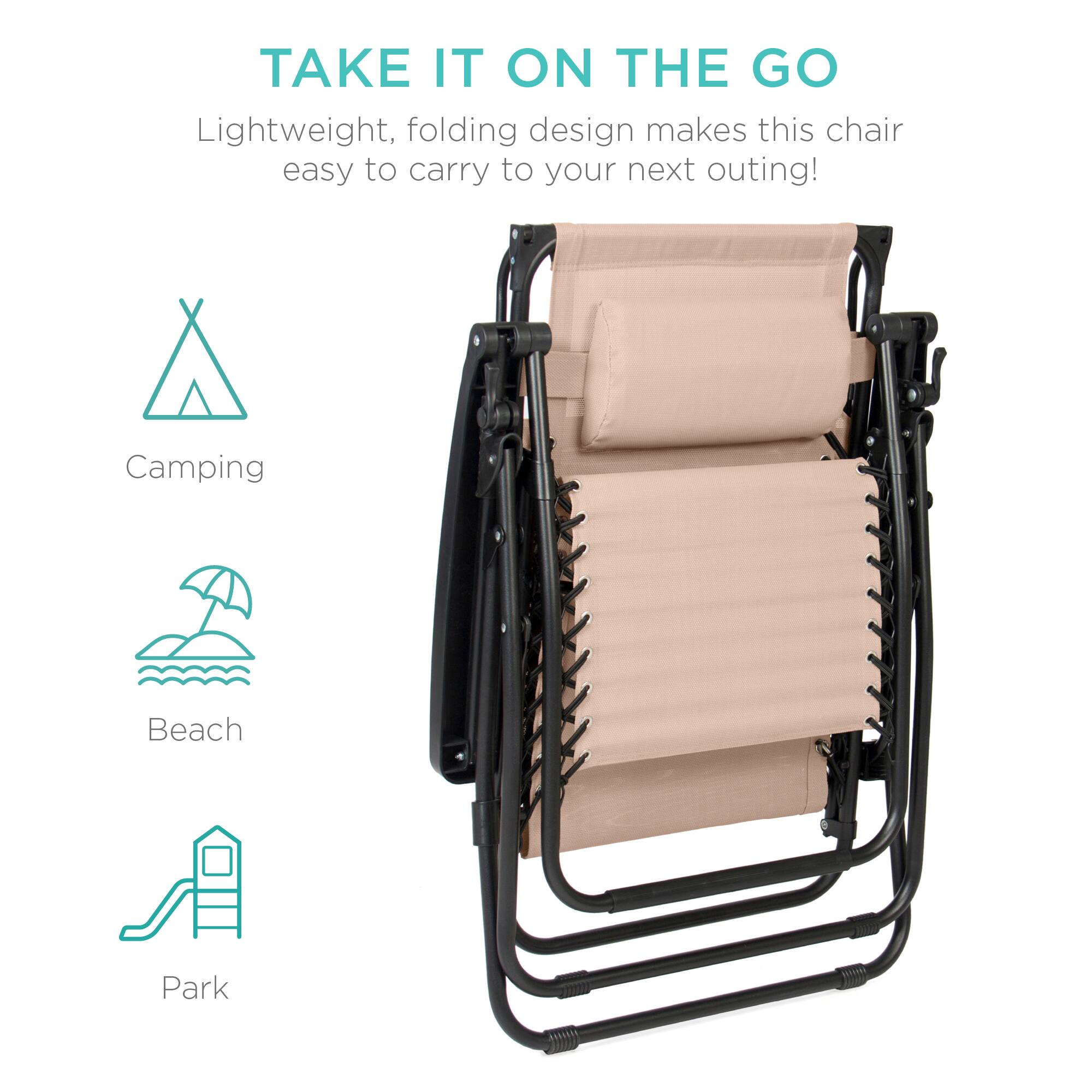 TAKE IT ON THE GO

Lightweight, folding design makes this chair easy to carry to your next outing!

Camping  
Beach  
Park