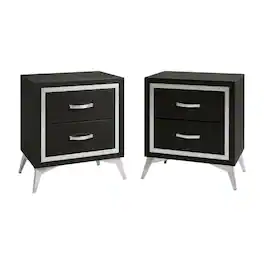 New Classic Furniture - Huxley Wood Nightstand (Set of 2) - Black
