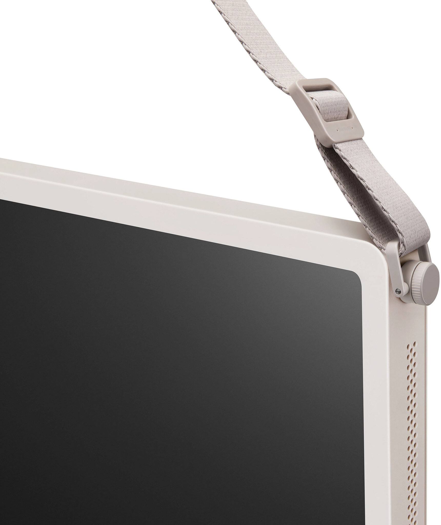 Angle. LG - StanbyME 2 Carry Strap & Wall-Mount Holder (2026) - Gray.