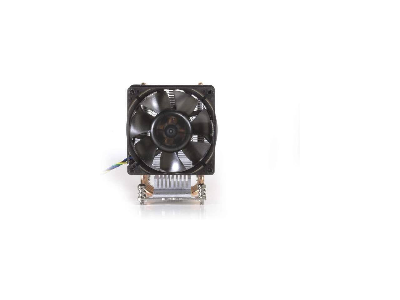 Alt View 4. Dynatron - Dynatron A19 AMD Socket AM4 Aluminum Stacked Fin with Heat Pipes Heatsink and Fan for 3U, Workstation - Silver.