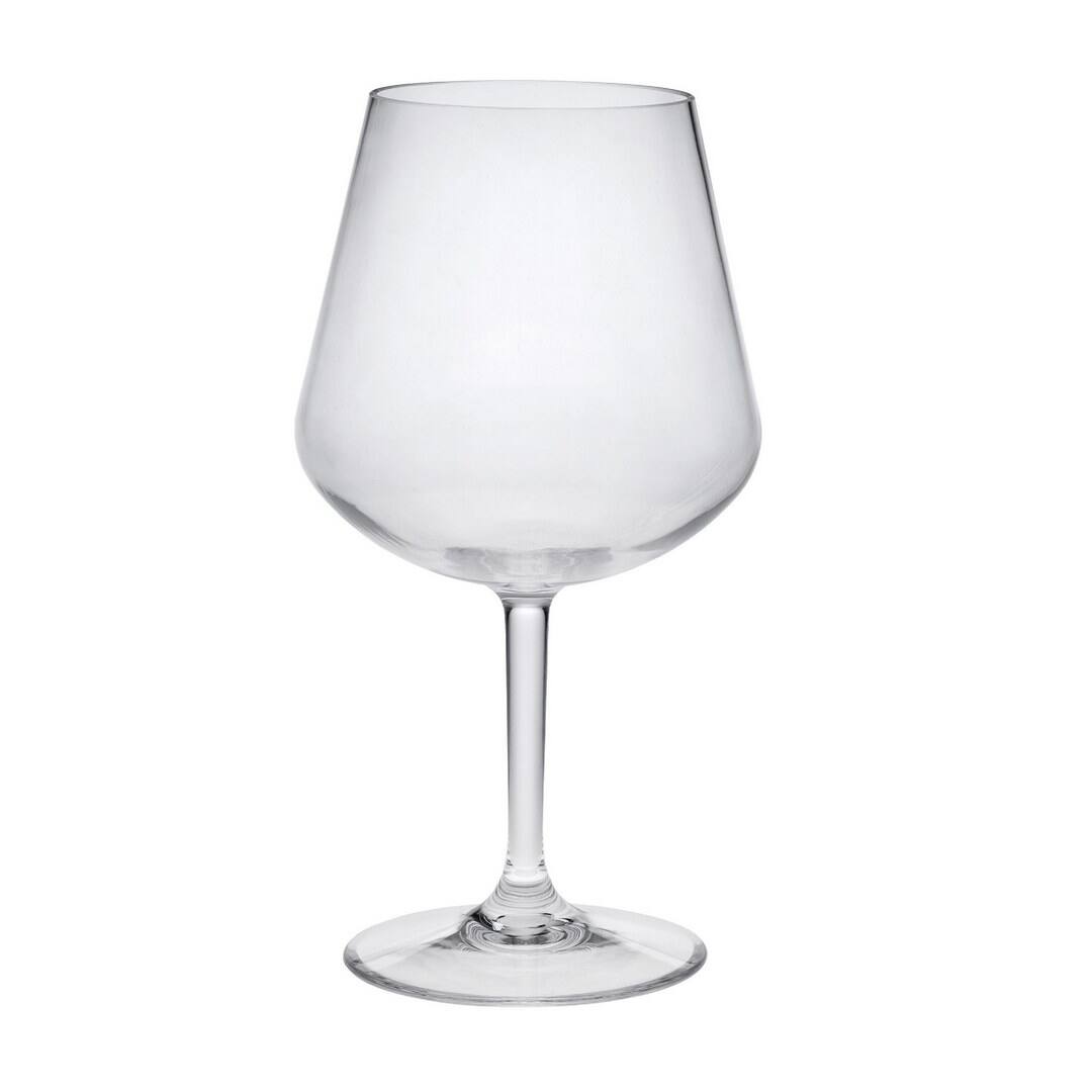 Front. APRILSOUL - Plastic Wine Glasses Set of 4 BPA Free Tritan Lexington Unbreakable Red White Wine Glasses - white.