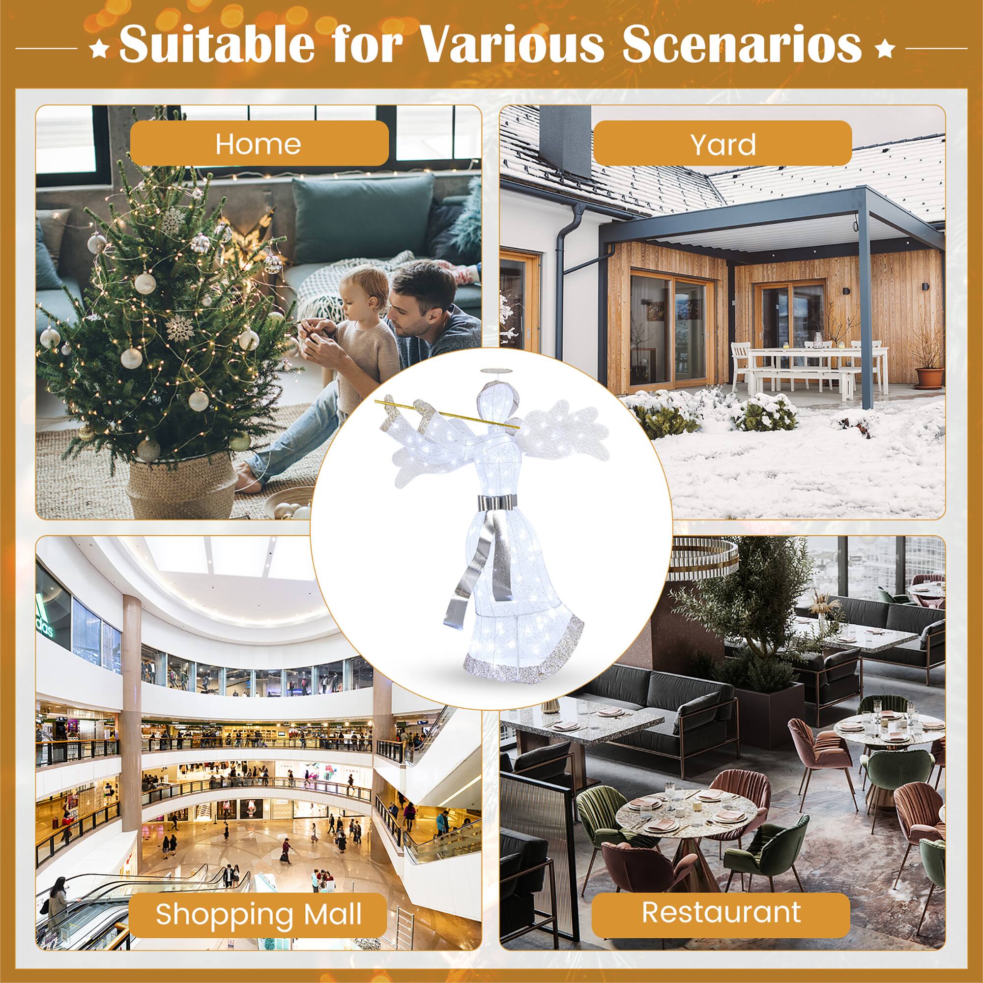Suitable for Various Scenarios: Home, Yard, Shopping Mall, Restaurant