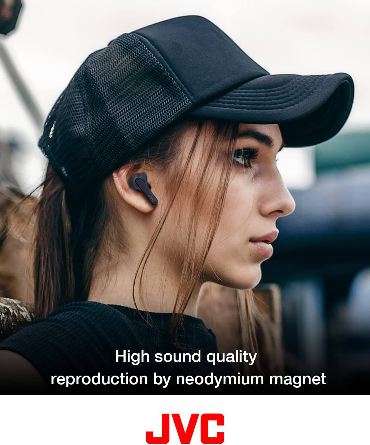 High sound quality reproduction by neodymium magnet  
JVC