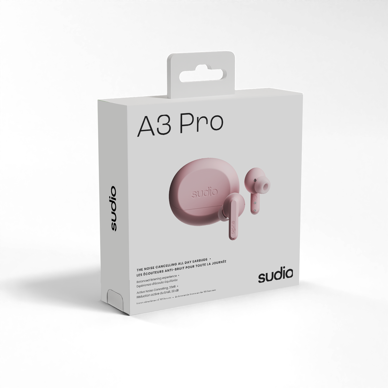 A3 Pro  
sudio

THE NOISE CANCELLING ALL DAY  
LES ÉCOUTEURS ANTI-BRUIT POUR TOUTE LA JOURNÉE

- Rotated and discreet experience
- Depuision Conecting, 33h
- Active Noise Cancelling
- Réduction du bruit, 33h
- 33h de lecture

sudio