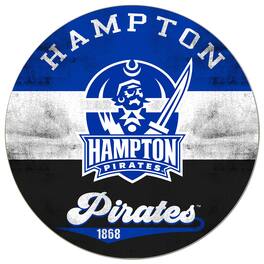 Jardine - Hampton Pirates 20'' x 20'' Retro Logo Circle Sign - Blue