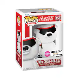 Funko - Pop 90's Coca-Cola Retro Polar Bear Flocked Ad Icon Holiday Figure - Multicolor