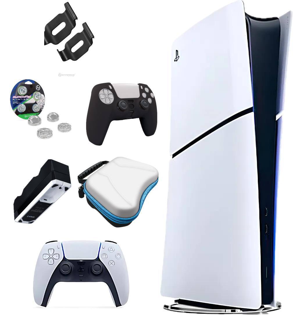 PlayStation 5 PS5 Slim Digital Fortnite Bundle + Deluxe Accessory Kit - PlayStation 5