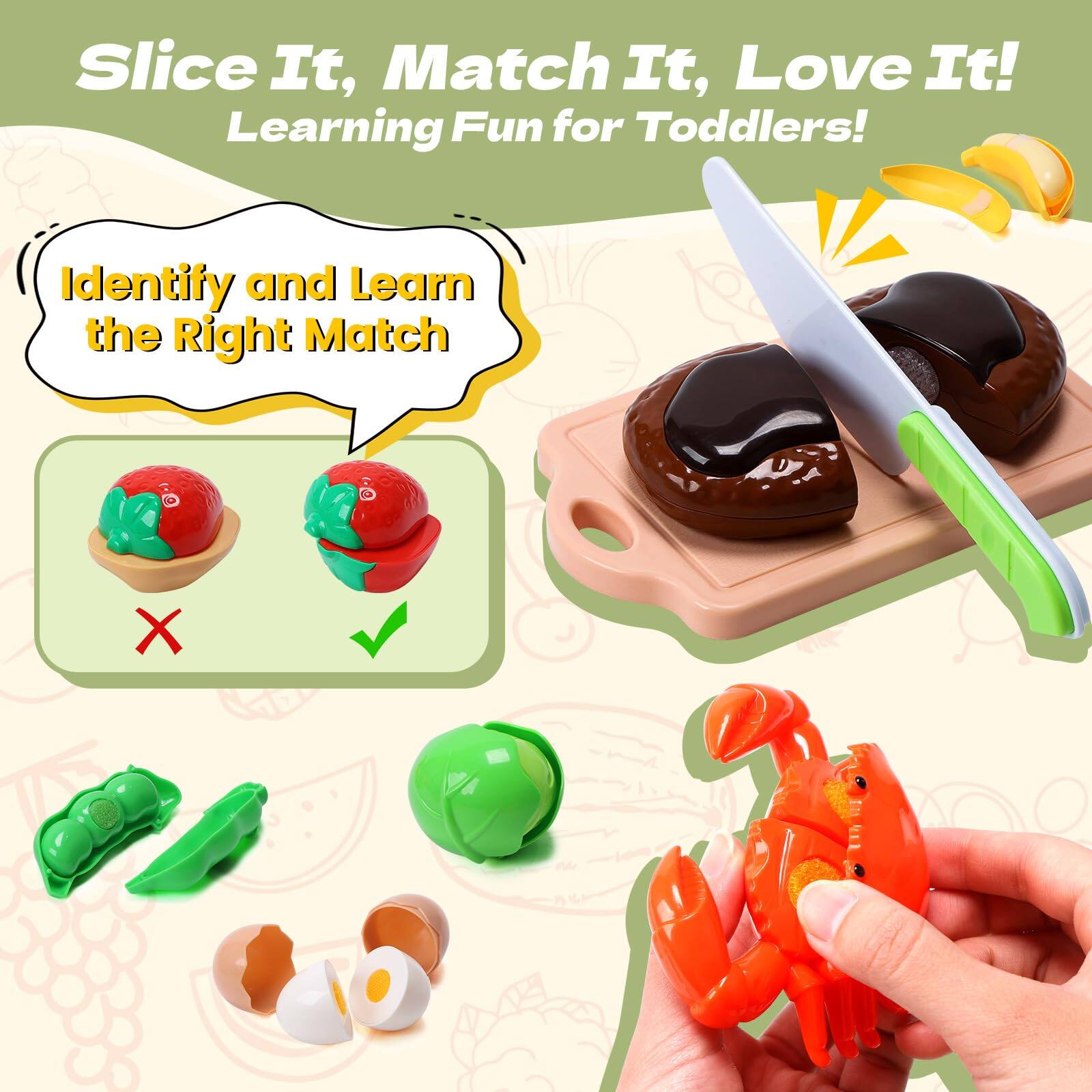 Slice It, Match It, Love It! Learning Fun for Toddlers!

Identify and Learn the Right Match