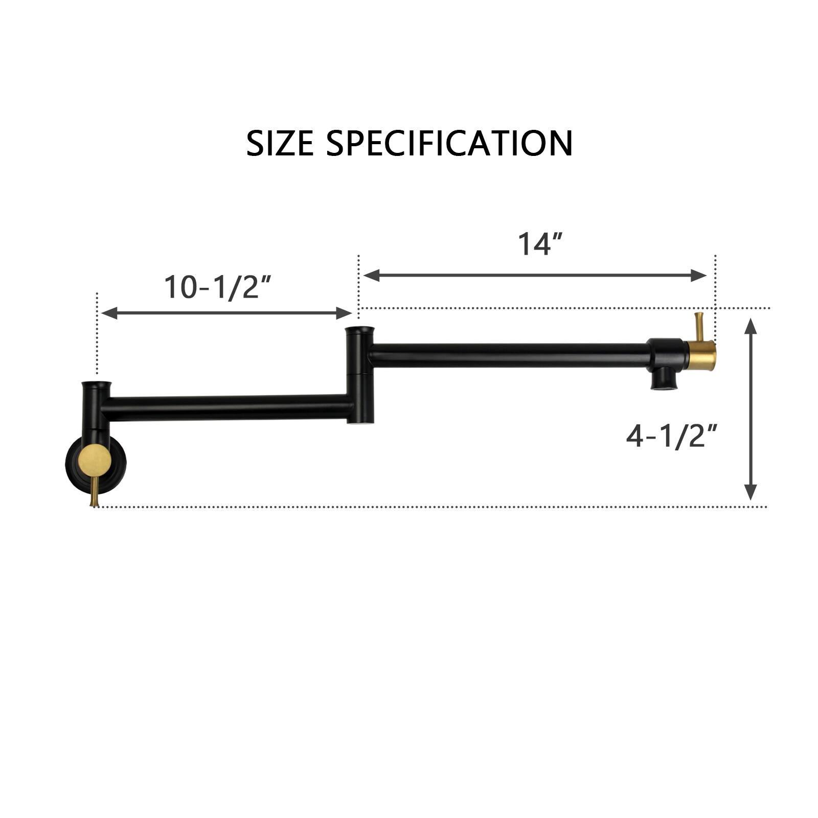 SIZE SPECIFICATION  
10-1/2" 14" 4-1/2"
