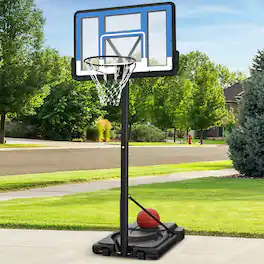 Best Choice Products - Adjustable Regulation-Size Basketball Hoop, Portable Sport System w/ Fillable Base - Blue/White
