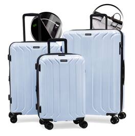 Nonstop - New York Elite Lightweight Expandable 3 Piece spinner (19.4/23.4/28) with 3 packing cubes - Blue - Sky Blue