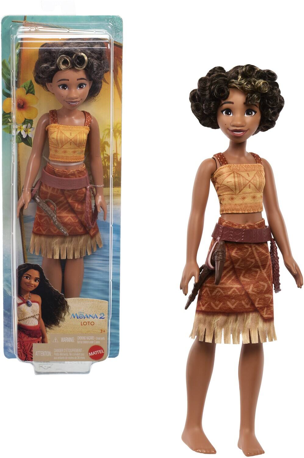 MOANA 2 LOTO 3+ A WARNING: CHOKING HAZARD - Small parts. Not for children under 3 years. DANGER D'ÉTOUFFEMENT - Peu de risque d'étouffement. Pour enfants de plus de 3 ans. MATTEL