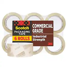 Scotch - Heavy Duty Packing Tape, 1.88" x 54.6 yds., 6/Pack - Clear