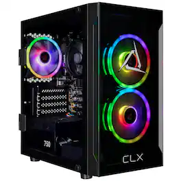 CLX - Set Gaming Desktop - AMD Ryzen 7 8700G - 16GB DDR5 5600 Memory - Radeon 780M (CPU Integrated) - 1TB NVMe M.2 SSD - Black