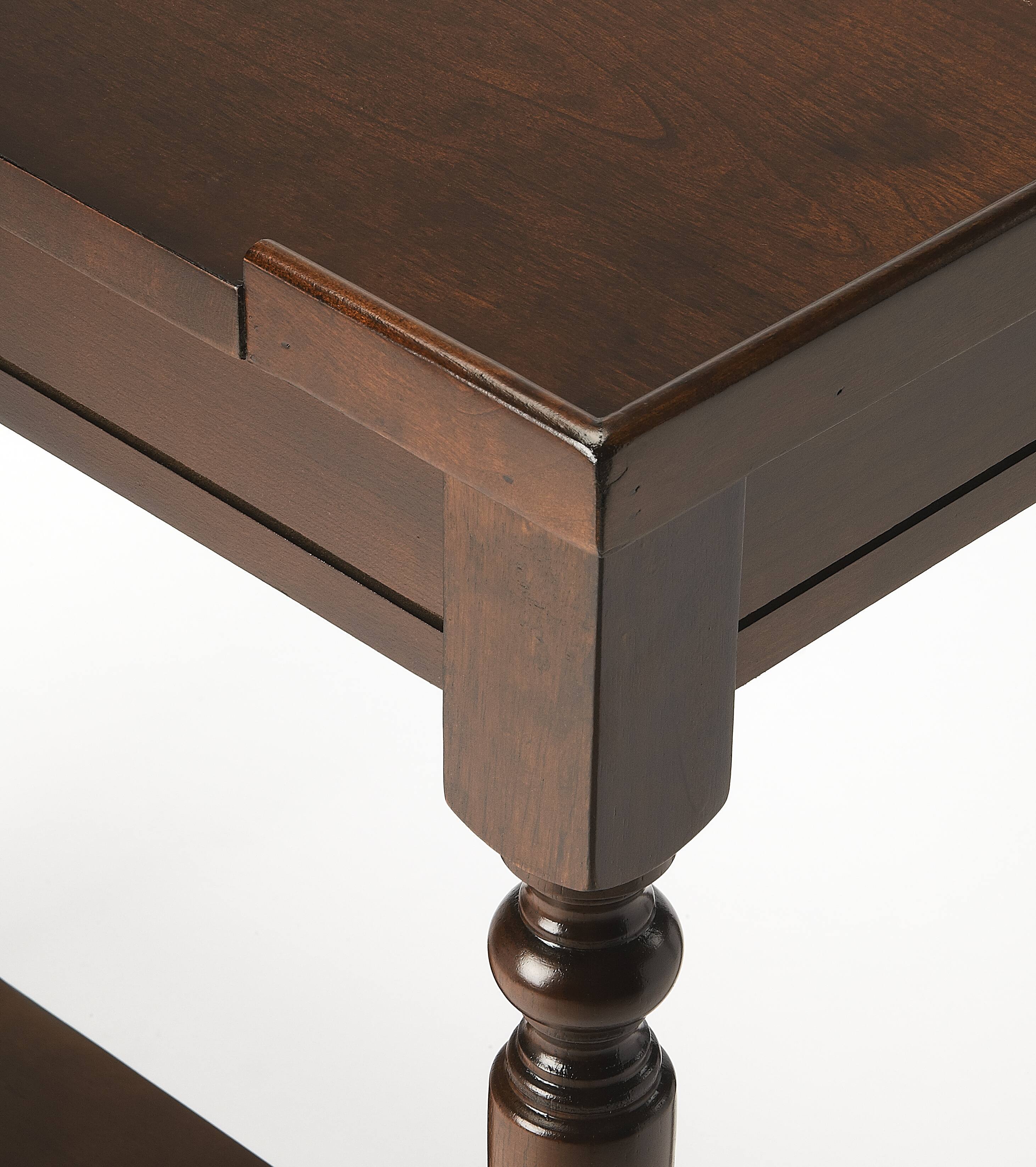 Alt View 1. Butler Specialty - Aubrey 29 in. W Rectangular Console Table with Lower Open Shelf - Dark Brown.
