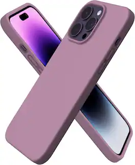 Ornarto - Designed for iPhone 14 Pro Max Case 6.7", Slim Liquid Silicone Full Covered Protective Cover - Lilac Purple