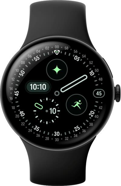 Google Pixel Watch 4 (45mm) LTE Matte Black Case Obsidian Band Google Pixel Watch 4 (45mm) LTE Matte Black Case Obsidian Band