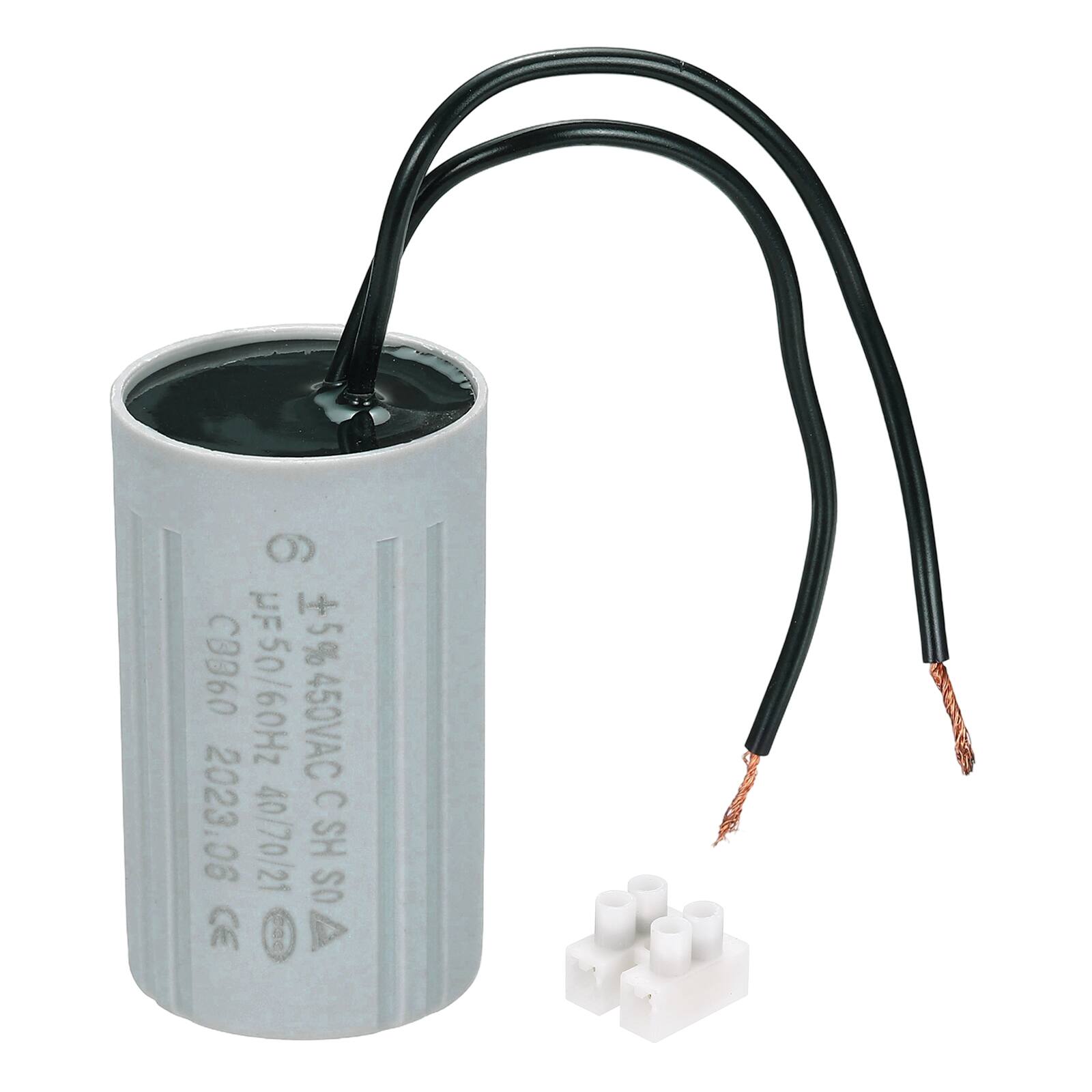 Unique Bargains - 6uF CBB60 Running Capacitor, AC 450V 2 Wires 50/60Hz Cylinder 60x35mm for Water Pumps, Washing Machines - Gray price history on PriceWatchPro