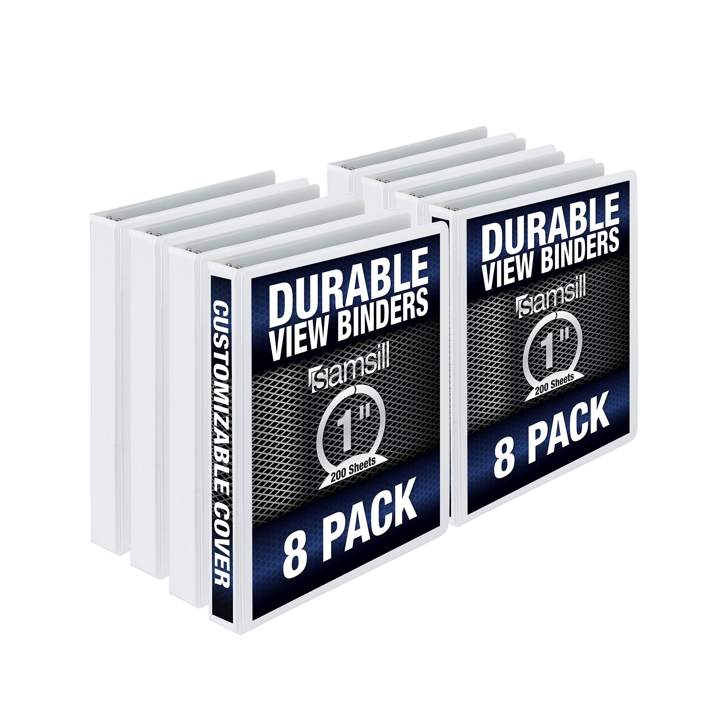 DURABLE VIEW BINDERS  
Tsamsill  
CUSTOMIZABLE  
200 Sheets  
8 PACK