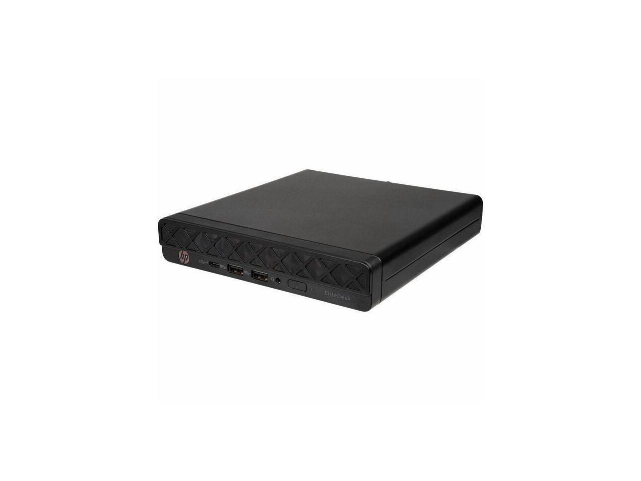 Front. HP - HP EliteDesk 8 G1a Mini PC - AMD Ryzen 5 220, 16 GB, 256 GB SSD, Win 11 Pro, Radeon 740M, Wi-Fi 6 - Jack Black.