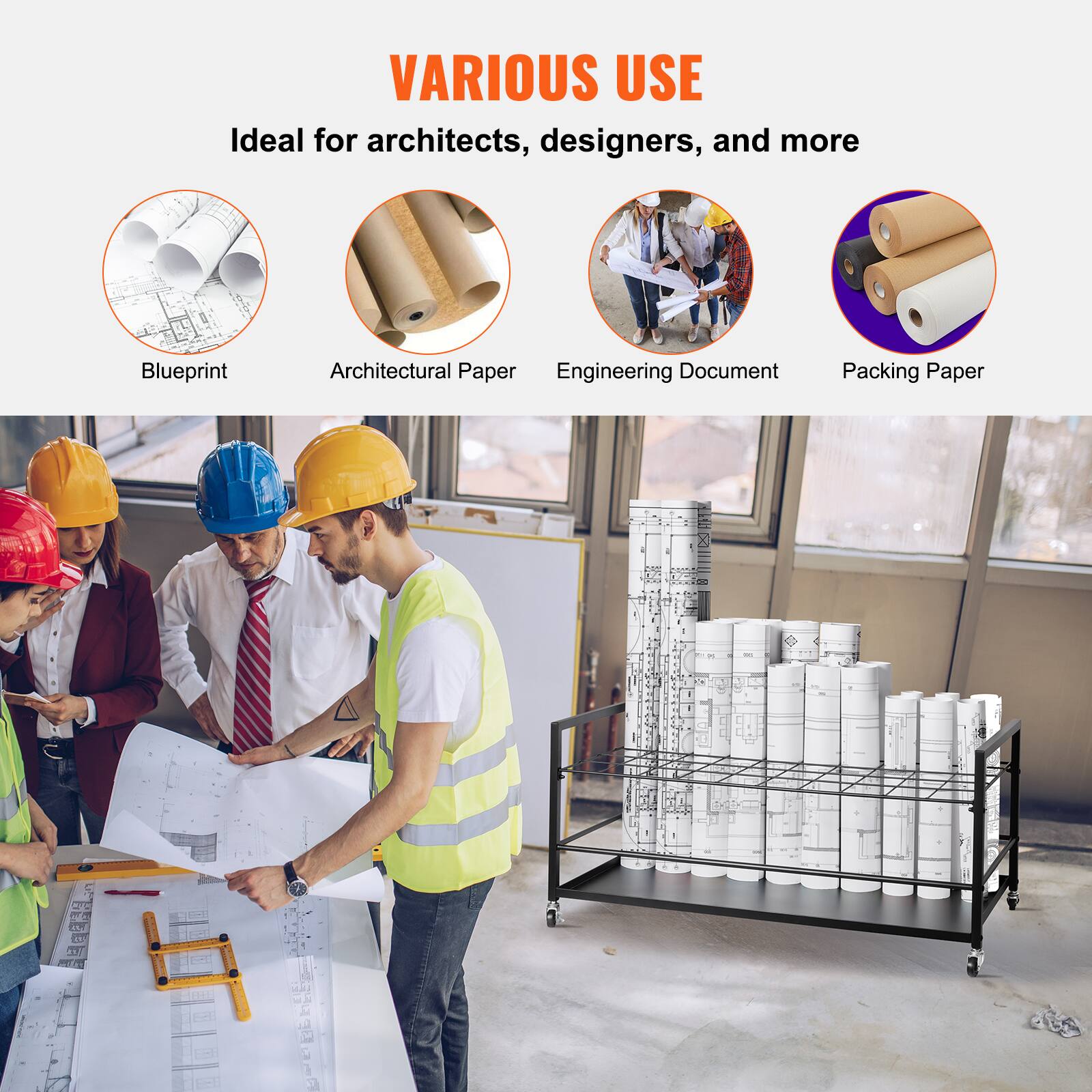 VARIOUS USE  
Ideal for architects, designers, and more  
Blueprint  
Architectural Paper  
Engineering Document  
Packing Paper